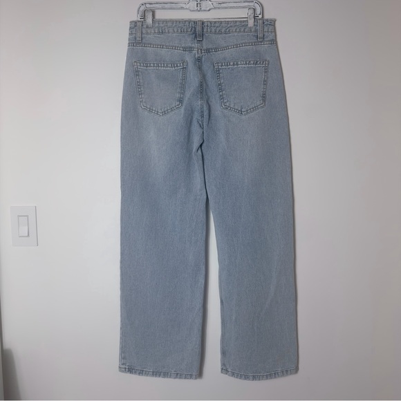 Refuge Light Blue Flare & Wide Leg Jeans - Picture 4 of 7